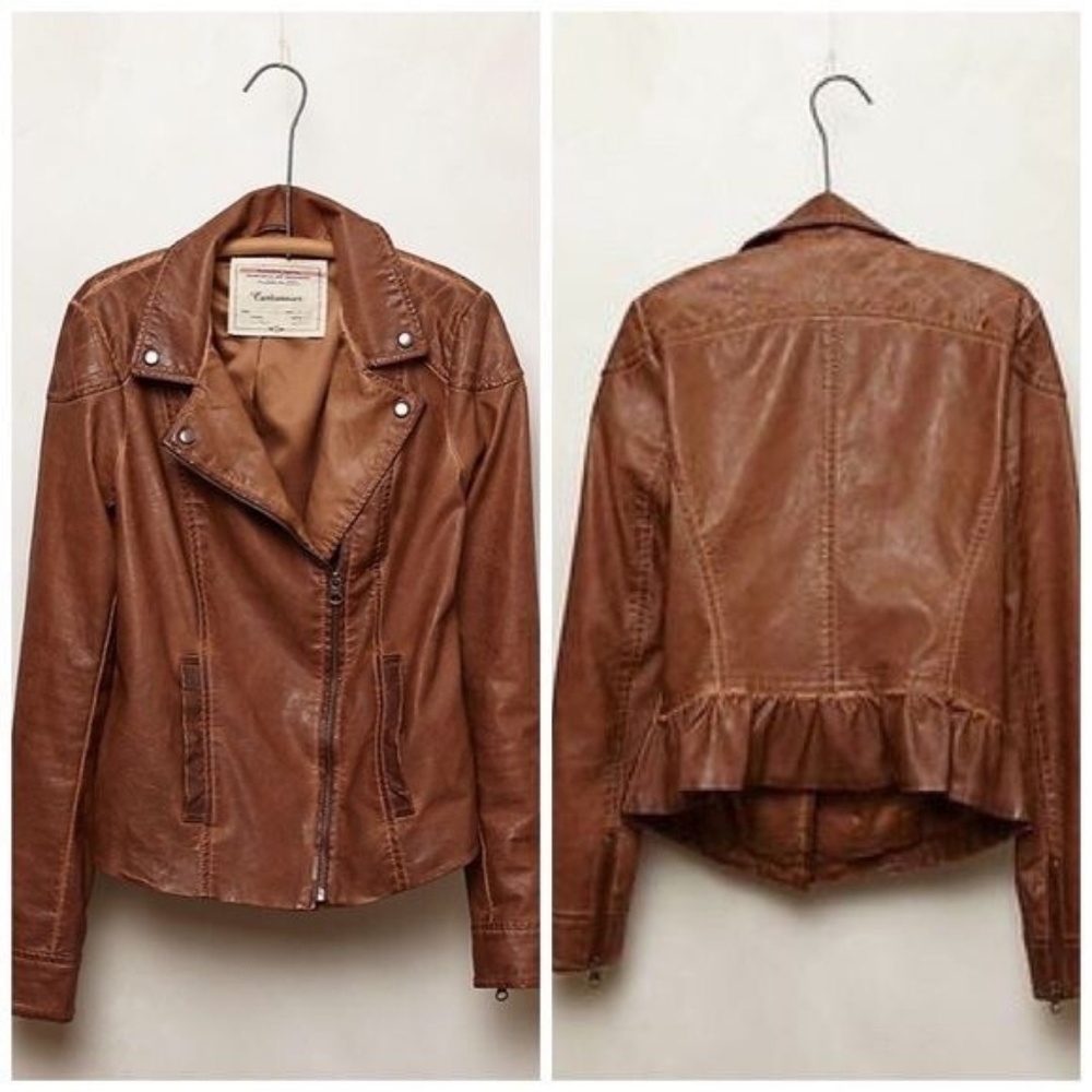 Anthropologie Cartonnier Leather Moto Jacket